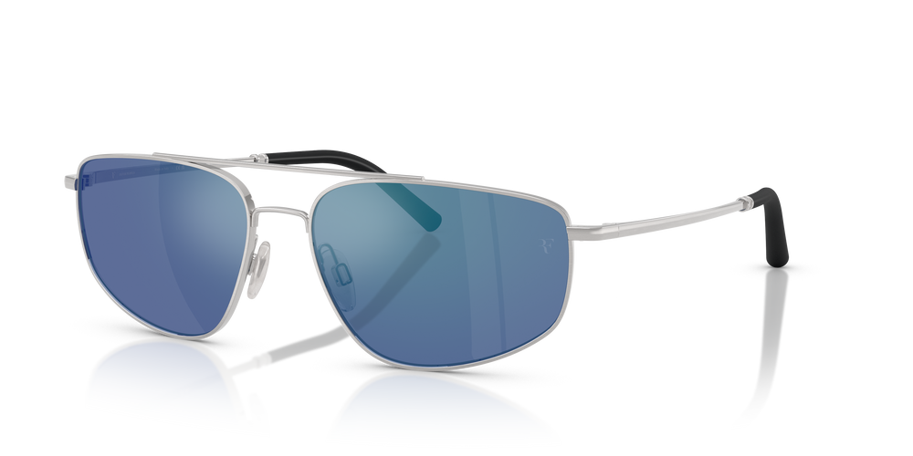 Oliver Peoples R-14 con montatura Argento Spazzolato e lenti  Blu - L'immagine 1