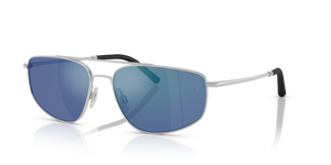 Oliver Peoples R-14 con montatura Argento Spazzolato e lenti  Blu - L'immagine 1