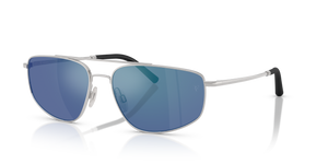 Oliver Peoples R-14 with Brushed Silver frame and Blue lenses - image 1