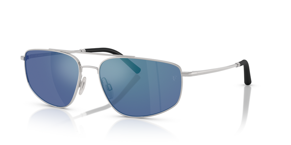 Oliver Peoples R-14 con montatura Argento Spazzolato e lenti  Blu - immagine 2
