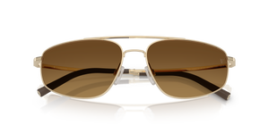 Sie Oliver Peoples R-14 mit Gold gebürstet Gestell und Braun Gläsern - Das Bild 6