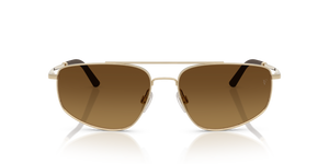 Sie Oliver Peoples R-14 mit Gold gebürstet Gestell und Braun Gläsern - Das Bild 8