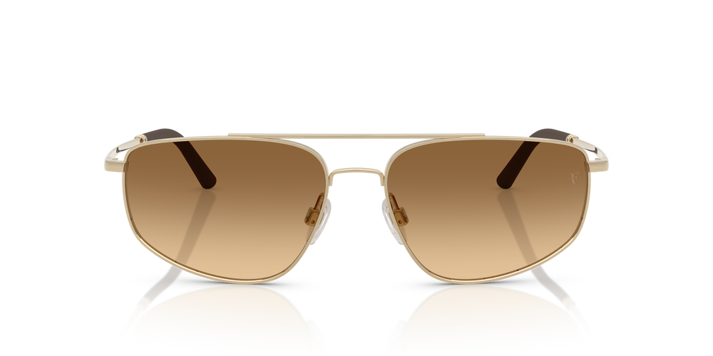 Sie Oliver Peoples R-14 mit Gold gebürstet Gestell und Braun Gläsern - Das Bild 2