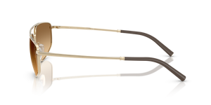 Oliver Peoples R-14 with Brushed Gold frame and Brown lenses - Image 4