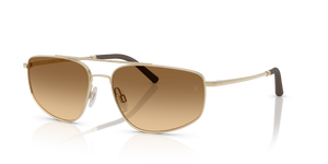 Sie Oliver Peoples R-14 mit Gold gebürstet Gestell und Braun Gläsern - Das Bild 1