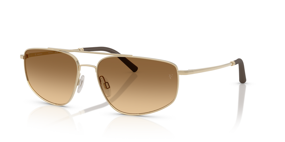 Oliver Peoples R-14 with Brushed Gold frame and Brown lenses - Image 1