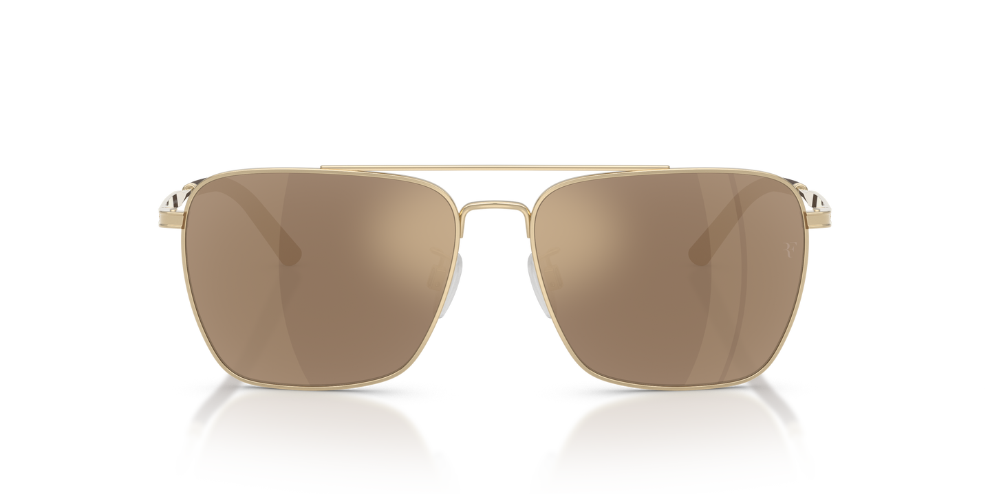 Oliver Peoples R-15 with Gold frame and Desert Flash Mirror lenses