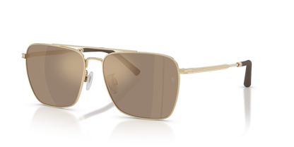 Oliver Peoples R-15 with Gold frame and Desert Flash Mirror lenses