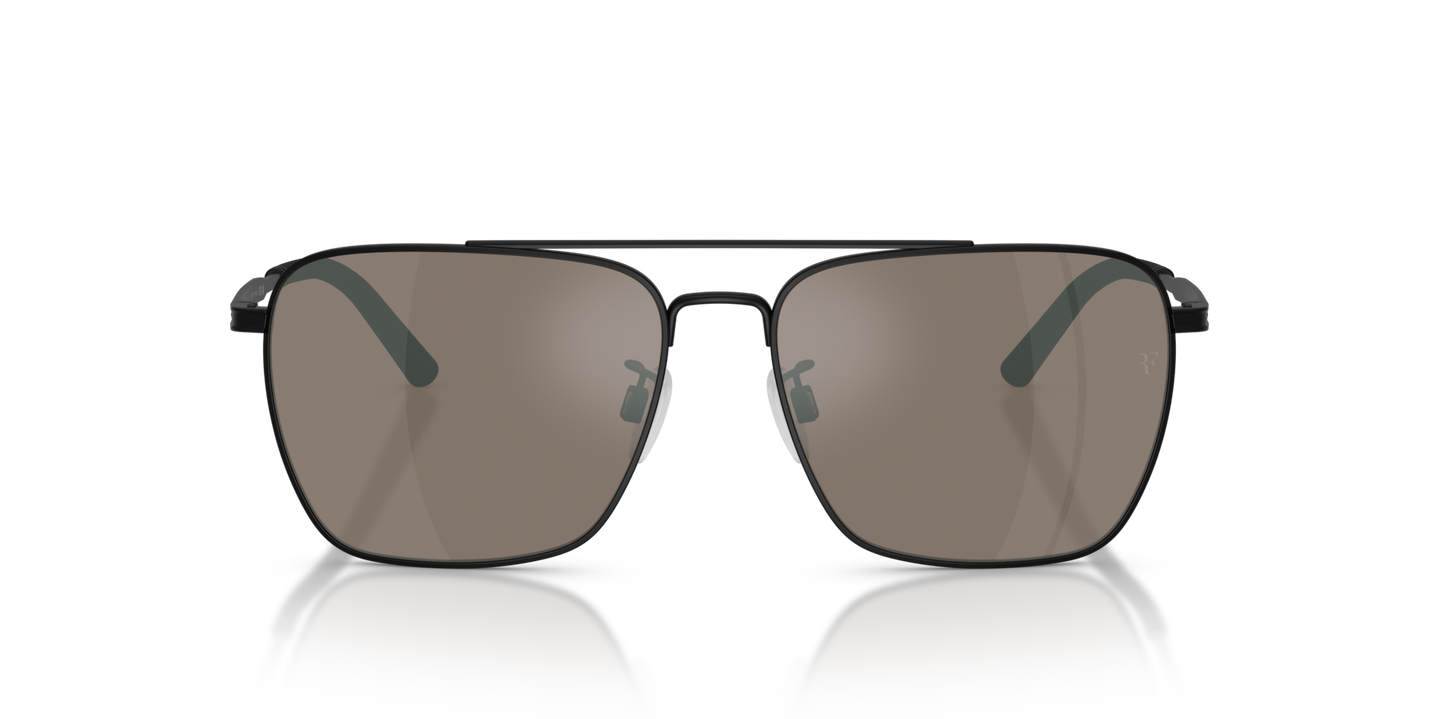 Oliver Peoples R-15 with Matte Black frame and Brown lenses - Image Temple
