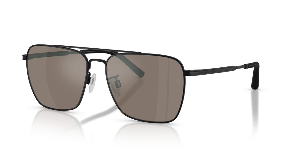 Sie Oliver Peoples R-15 mit Matt Schwarz Gestell und Braun Gläsern - Das Bild 3