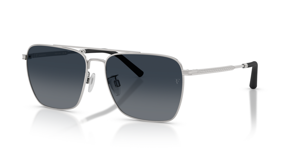Oliver Peoples R-15 with Brushed Silver frame and Blue lenses - image 7