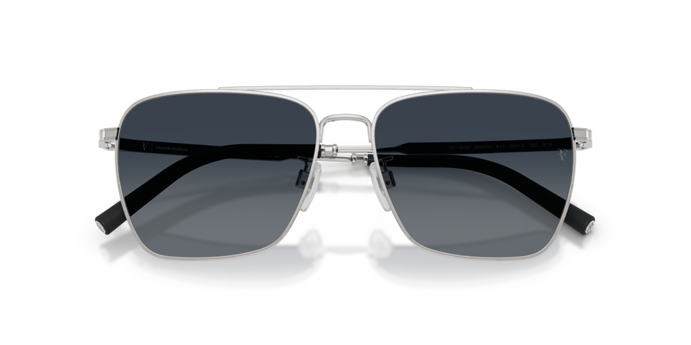Oliver Peoples R-15、ブラッシュシルバーフレーム、ブルーレンズ - 画像 6