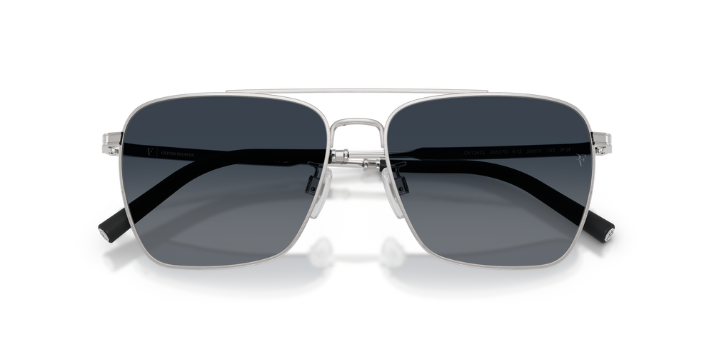 Sie Oliver Peoples R-15 mit Silber gebürstet Gestell und Blau Gläsern - Bild 6