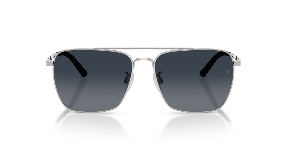 Sie Oliver Peoples R-15 mit Silber gebürstet Gestell und Blau Gläsern - Bild 8