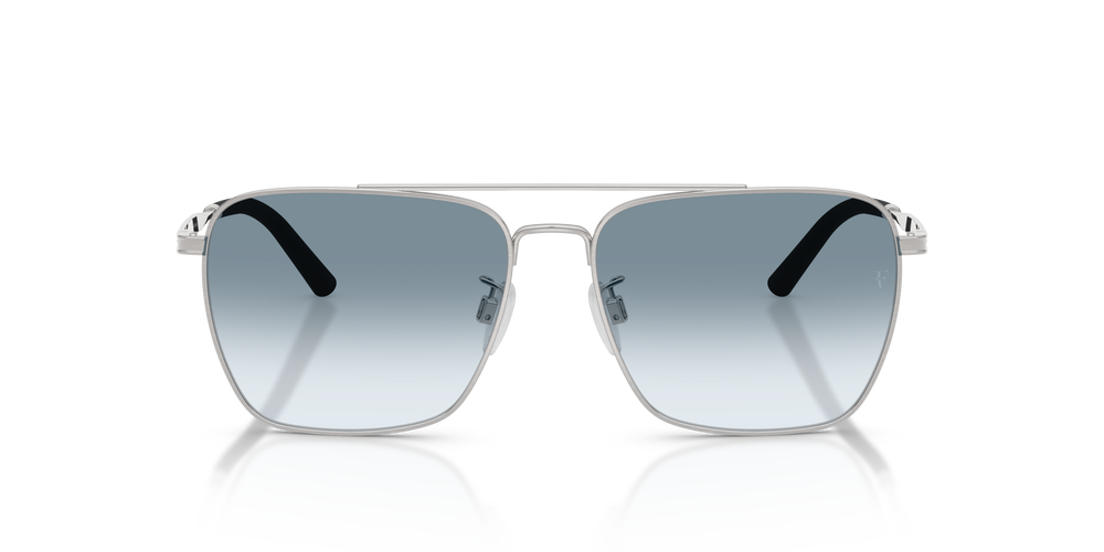 Sie Oliver Peoples R-15 mit Silber gebürstet Gestell und Blau Gläsern - Bild 2