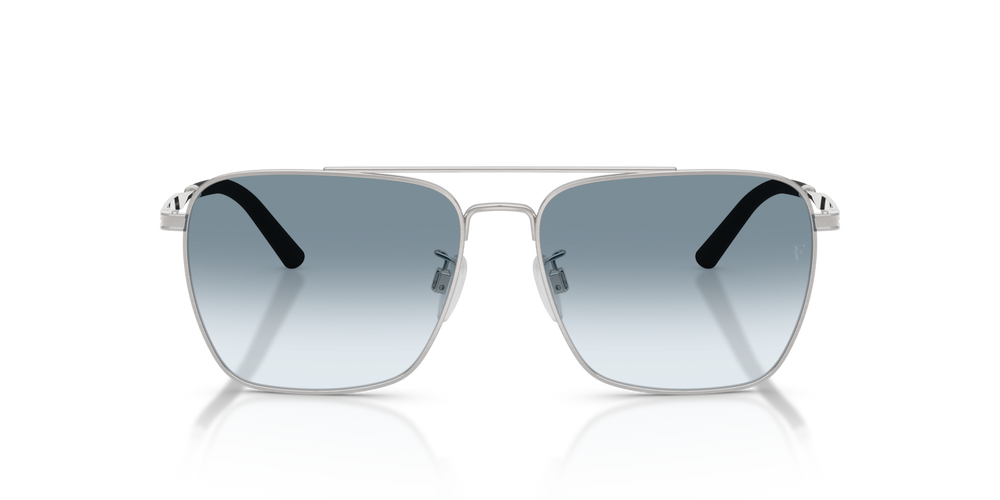 Oliver Peoples R-15 with Brushed Silver frame and Blue lenses - image 2