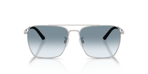 Oliver Peoples R-15 with Brushed Silver frame and Blue lenses - image 2