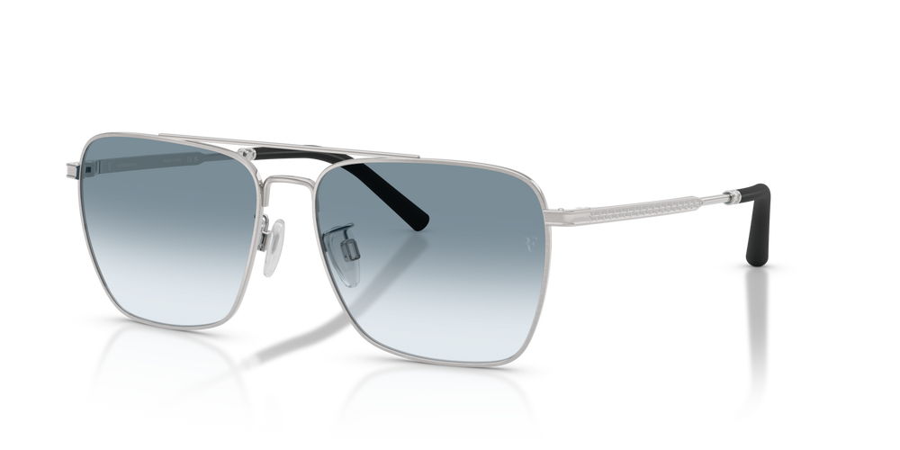 Oliver Peoples R-15 with Brushed Silver frame and Blue lenses - image 4