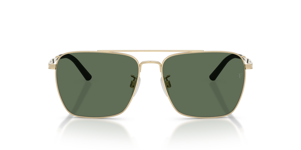 Oliver Peoples R-15 con montatura Oro Spazzolato e lenti  Verde - L'immagine 2