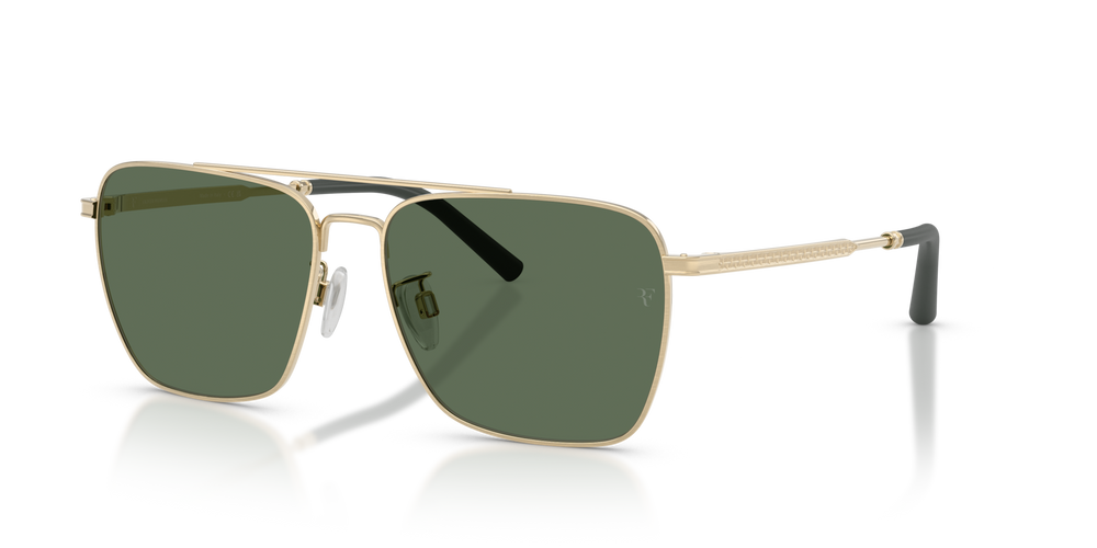 Oliver Peoples R-15 with Brushed Gold frame and Green lenses - image 1