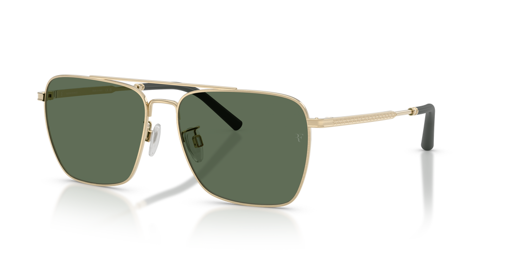 Sie Oliver Peoples R-15 mit Gold gebürstet Gestell und Grün Gläsern - Das Bild 2