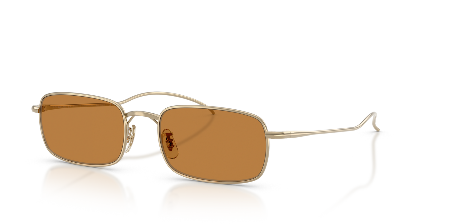 Oliver Peoples TK-14 con montura Oro y lentes Marrón - Imagen Plaquetas nasales