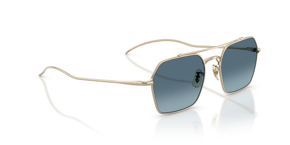 Oliver Peoples TK-15 with Gold frame and Blue lenses - image 3