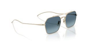 Oliver Peoples TK-15 con montura Oro y lentes Azul - El 3