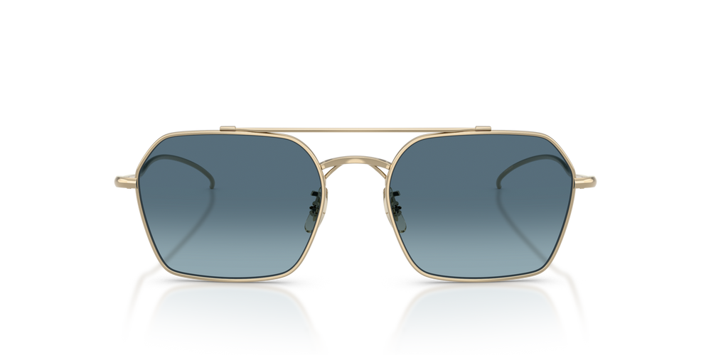 Oliver Peoples TK-15 with Gold frame and Blue lenses - image 2