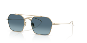 Oliver Peoples TK-15 with Gold frame and Blue lenses - image 1