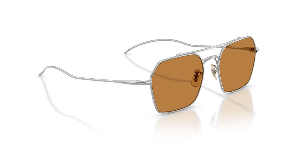 Oliver Peoples TK-15 con montura Plateado y lentes Marrón - El 3