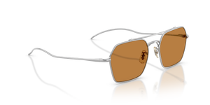 Oliver Peoples TK-15 con montura Plateado y lentes Marrón - El 3