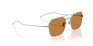 Oliver Peoples TK-15 with Silver frame and Brown lenses - image 3