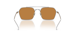 Oliver Peoples TK-15 con montura Plateado y lentes Marrón - El 5