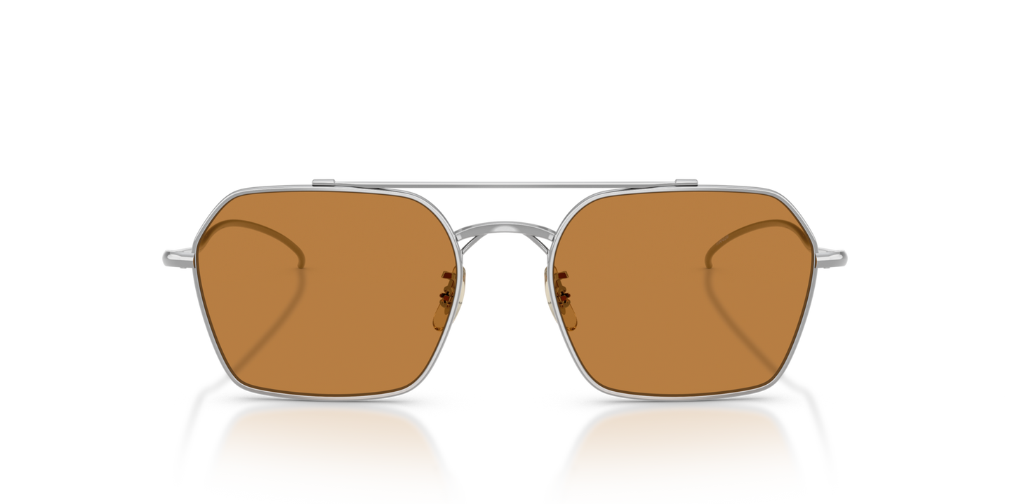 Sie Oliver Peoples TK-15 mit Silber Gestell und Braun Gläsern - Bild Material