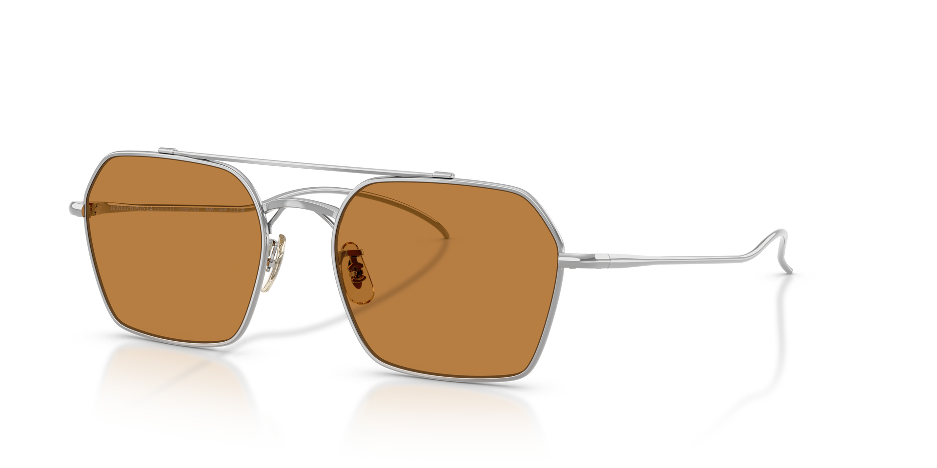 Oliver Peoples TK-15 with Silver frame and Cognac lenses | Oliver