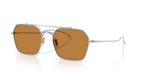 Oliver Peoples TK-15 con montura Plateado y lentes Marrón - El 1