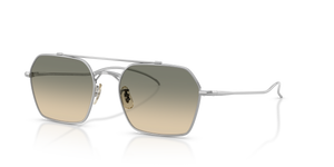 Oliver Peoples TK-15 con montura Plateado y lentes Marrón - El 1