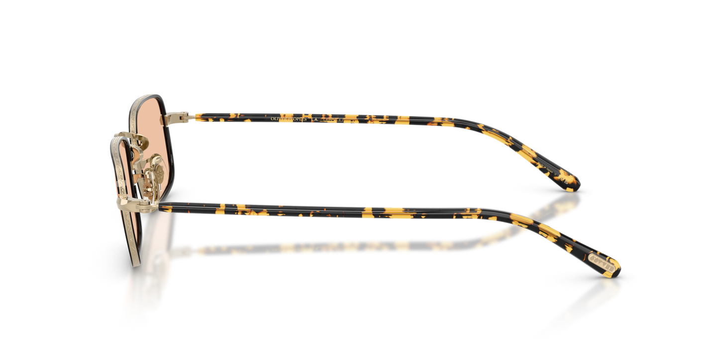 Oliver Peoples Brymer の ゴールド/ブラック フレーム - 画像 Oliver Peoples Logo