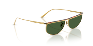 Oliver Peoples 1986C avec une monture Or/acajou foncé et des verres Vert - image 3