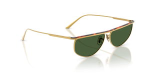 Oliver Peoples 1986C avec une monture Or/acajou foncé et des verres Vert - image 3