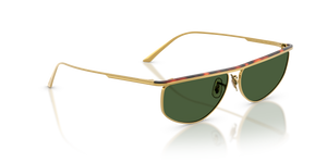 Oliver Peoples 1986C with Gold/Dark Mahogany frame and Green lenses - Image 3