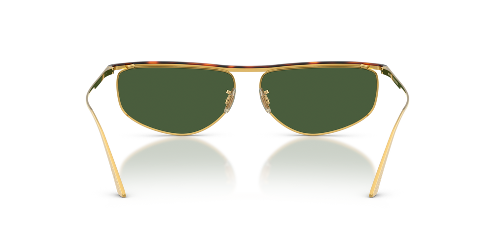 Oliver Peoples 1986C avec une monture Or/acajou foncé et des verres Vert - image 5