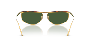 Oliver Peoples 1986C avec une monture Or/acajou foncé et des verres Vert - image 5