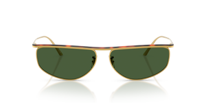 Sie Oliver Peoples 1986C mit Gold/Dunkles Mahagoni Gestell und Grün Gläsern - Bild 2