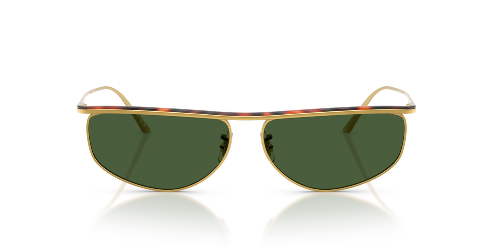 Oliver Peoples 1986C with Gold/Dark Mahogany frame and Green lenses - image 2