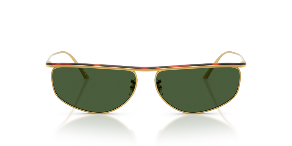 Oliver Peoples 1986C avec une monture Or/acajou foncé et des verres Vert - image 2