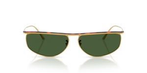 Oliver Peoples 1986C avec une monture Or/acajou foncé et des verres Vert - image 2