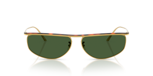 Oliver Peoples 1986C avec une monture Or/acajou foncé et des verres Vert - image 2