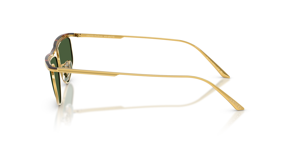 Sie Oliver Peoples 1986C mit Gold/Dunkles Mahagoni Gestell und Grün Gläsern - Bild 4